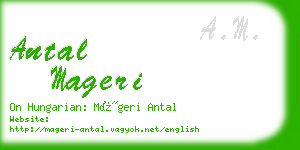 antal mageri business card